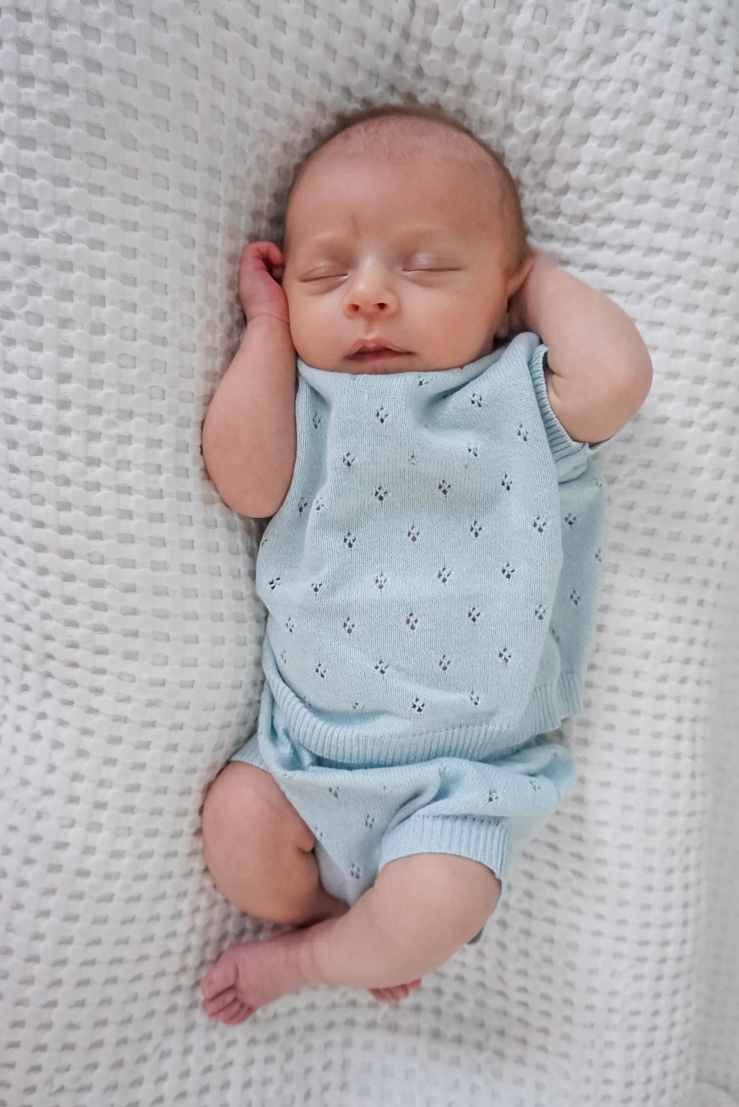 Luna + Luca Pointelle Set - Sky Blue | Milk & Baby