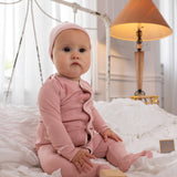 Ribbed Grandpa Footie | Pink