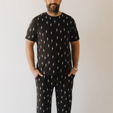 Midnight Lightning Bolt | Men's Bamboo Short Sleeve Pajama