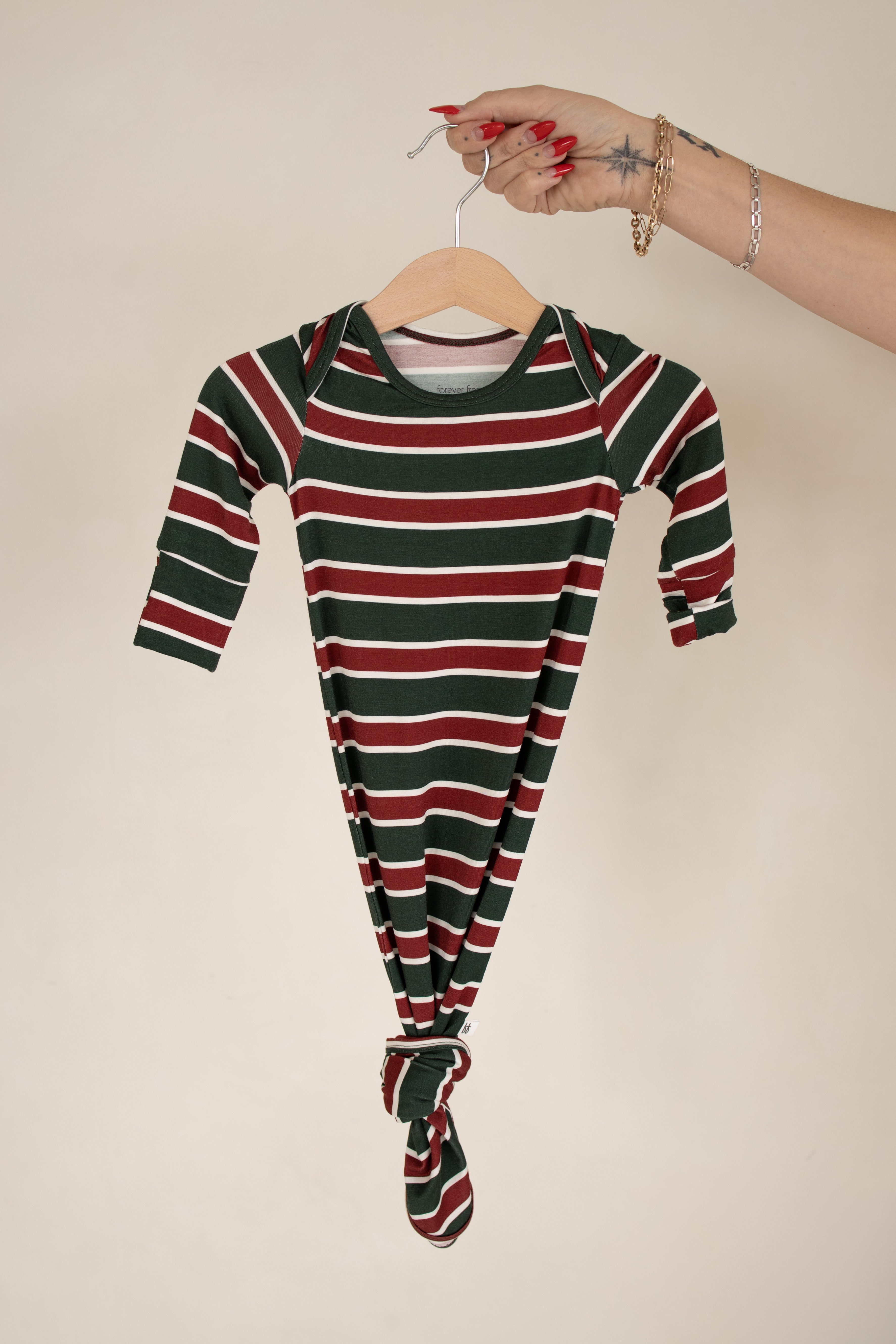 Holiday Stripe | Bamboo Knotted Gown