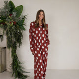 Vintage Santa | Women's Bamboo Button Up Lounge Set