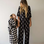 Midnight Skelly | Women's Bamboo Crop Tee Lounge Set | Discover the Women's Bamboo Lounge Set! Enjoy breathable, flattering styles perfect for lounging in comfort and style. | Milk & Baby