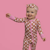Sunset Beach Checkers Dream Romper | Milk & Baby