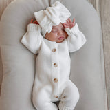 Luna + Luca Classic Purl Knit Jumpsuit - White