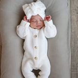 Luna + Luca Classic Purl Knit Jumpsuit - White