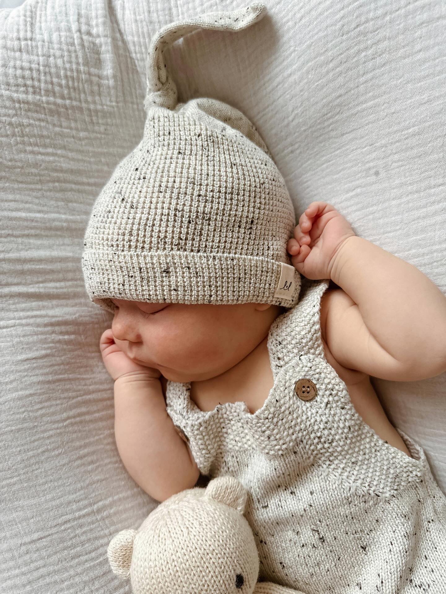 Luna + Luca Novelty Knit Romper - Black Speckle | Milk & Baby