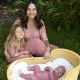 Peppermint Stripe Ribbed | Women's Boxy Tee Lounge Set