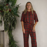 Christmas Plaid | Women's Boxy Tee Lounge Set