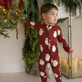 Vintage Santa | Bamboo Zip Pajamas