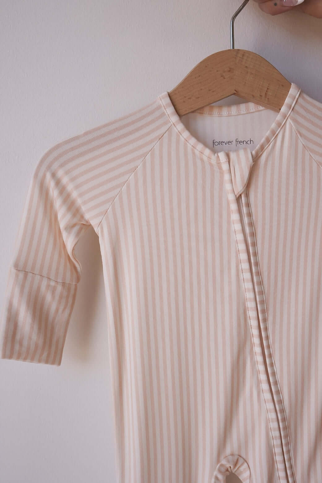 Sadie Stripe | Bamboo Zip Pajamas | Milk & Baby