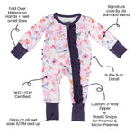 Elmerial Bamboo Ruffle Convertible Footie | Milk & Baby