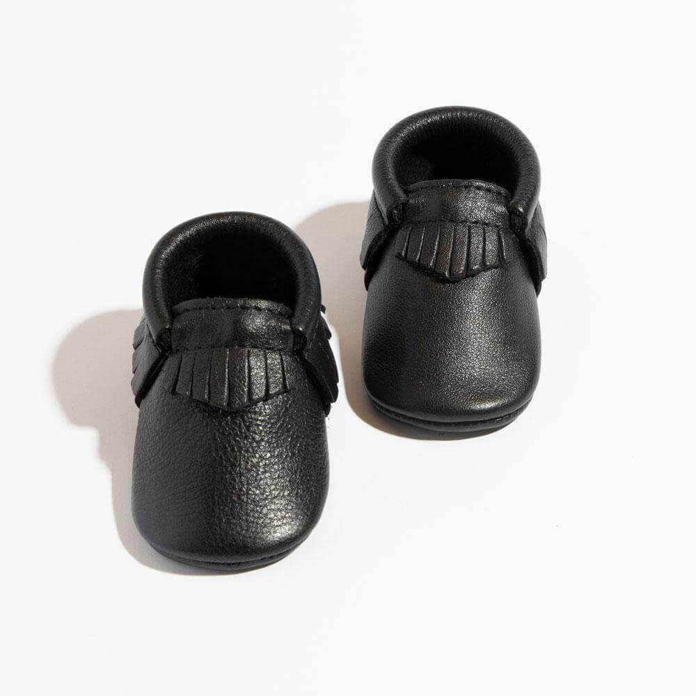 Ebony Moccasin Baby Shoe | Milk & Baby