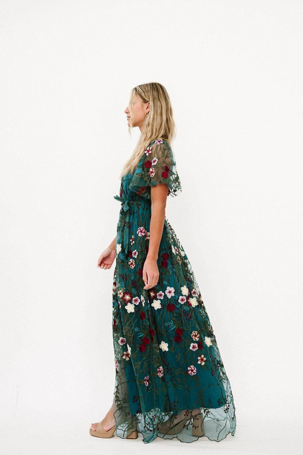 Claya Dress in Emerald | Nursing Friendly | Milk & Baby