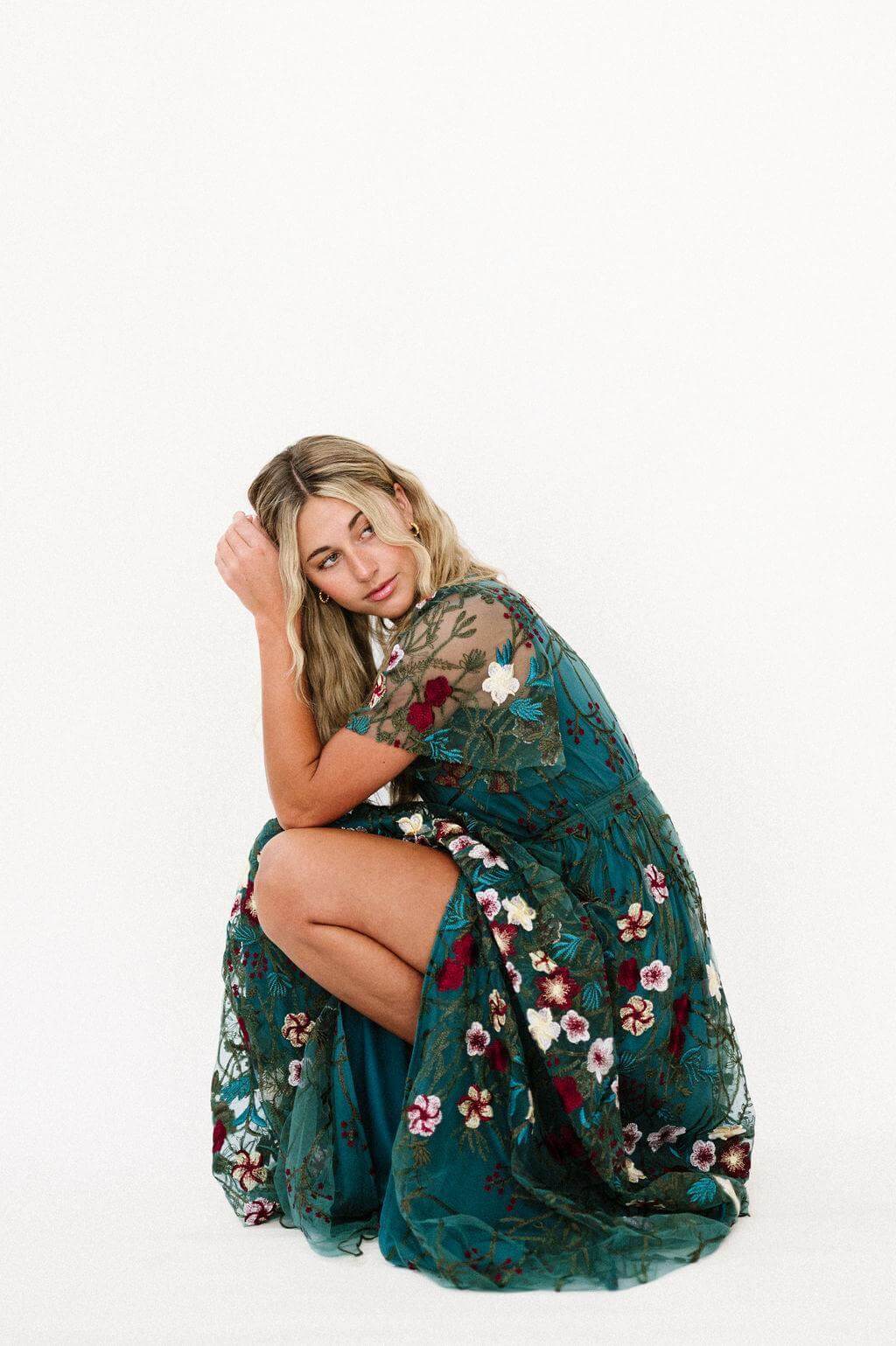 Claya Dress in Emerald | Nursing Friendly | Milk & Baby