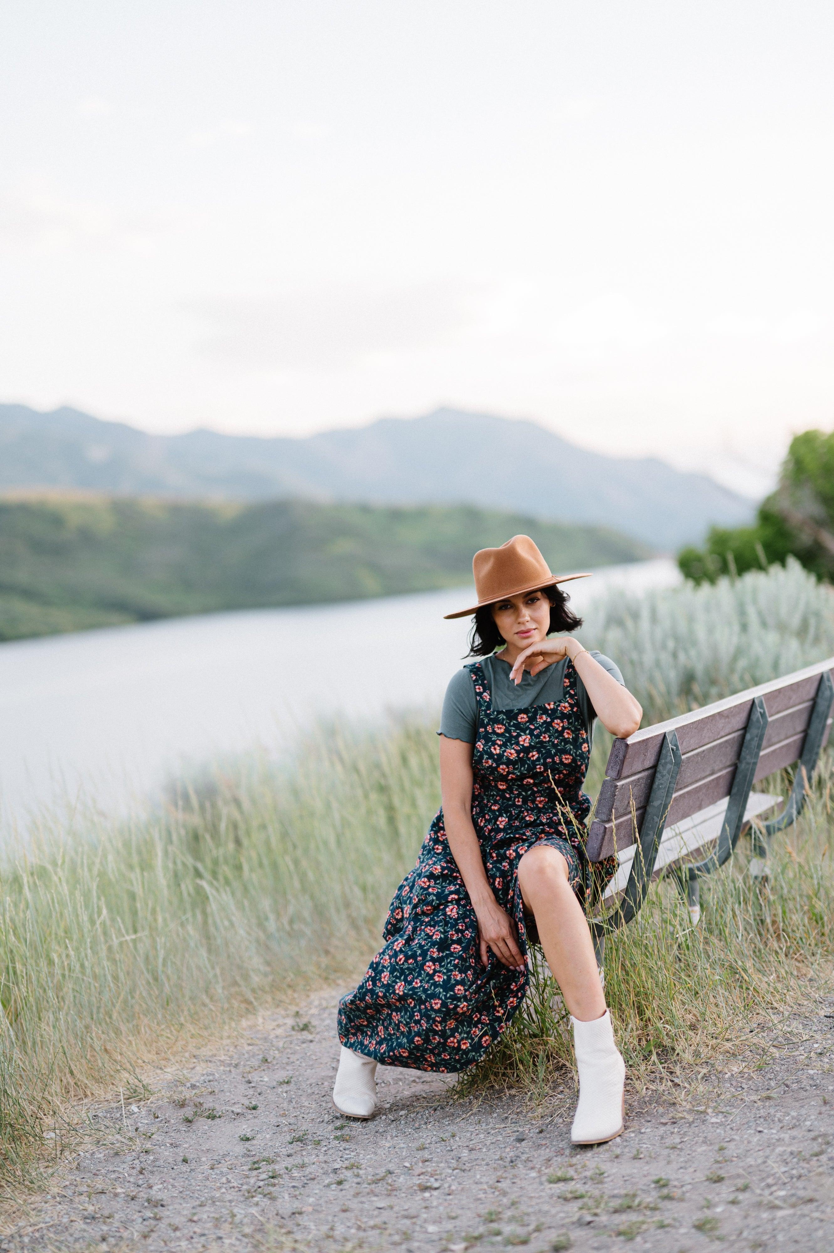 Shay Overall Dress | Floral Navy | Milk & Baby