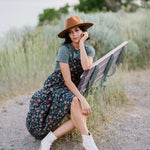 Shay Overall Dress | Floral Navy | Milk & Baby