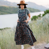 Shay Overall Dress | Floral Navy | Milk & Baby