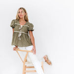 Winny Top in Olive | Milk & Baby
