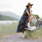 Shay Overall Dress | Floral Navy | Milk & Baby