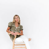Winny Top in Olive - detail