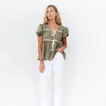 Winny Top in Olive | Milk & Baby
