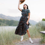 Shay Overall Dress | Floral Navy | Milk & Baby