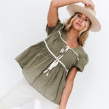 Winny Top in Olive | Milk & Baby