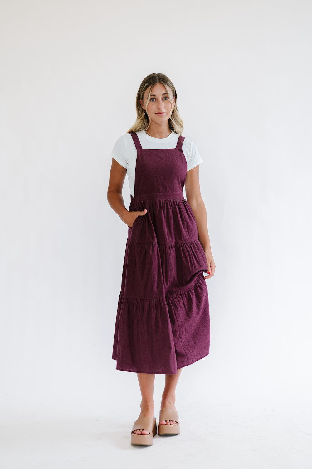 Shay Overall Dress | Plum | Milk & Baby