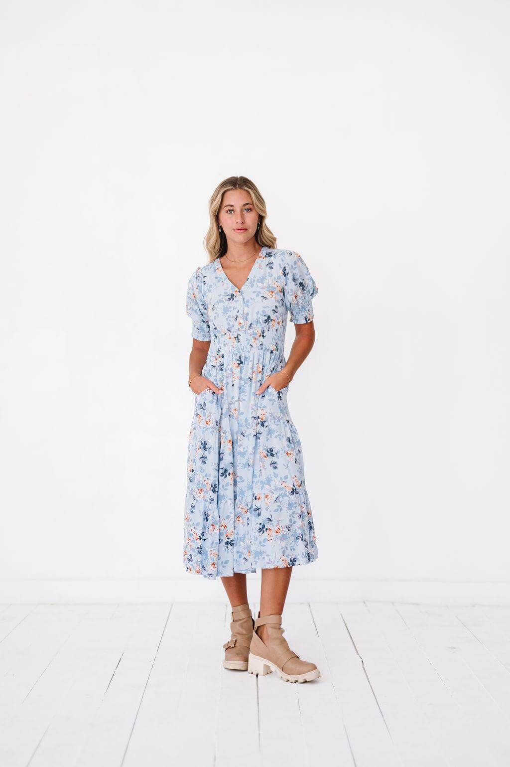Margo Dress in Sky Blue | Milk & Baby