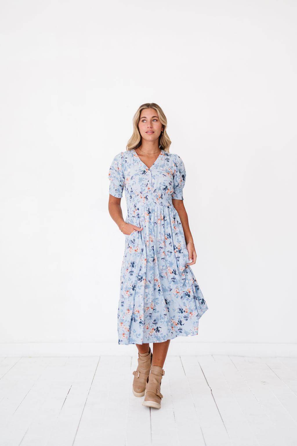 Margo Dress in Sky Blue | Milk & Baby