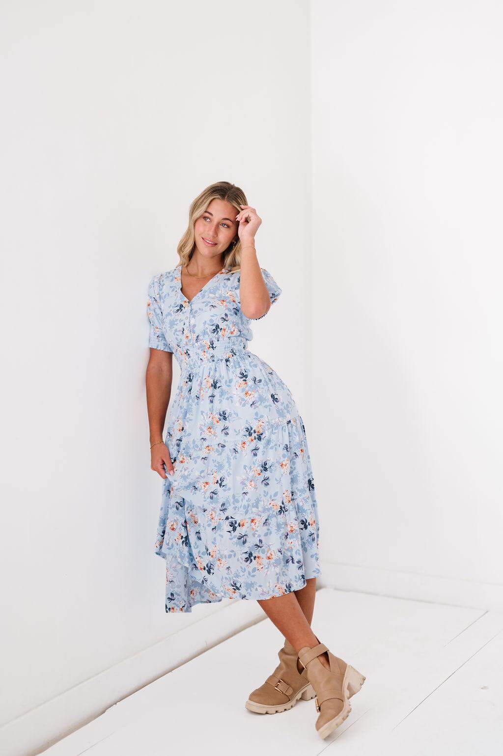 Margo Dress in Sky Blue | Milk & Baby