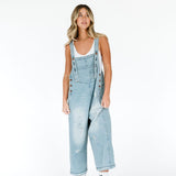 Frankie Denim Overalls - Light Wash | Milk & Baby