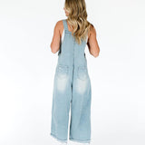 Frankie Denim Overalls - Light Wash | Milk & Baby