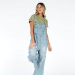 Frankie Denim Overalls - Light Wash | Milk & Baby