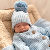 Luna + Luca Pom Beanie | Powder Blue