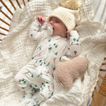 Hit the Slopes Bamboo Jumpsuit | Get cozy in our Bamboo Zip Pajamas! Perfect for skiing or napping, this jumpsuit features a fun snowy print and soft fabric for winter comfort. | Milk & Baby