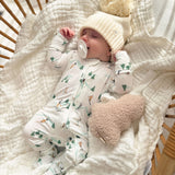 Hit the Slopes Bamboo Jumpsuit | Get cozy in our Bamboo Zip Pajamas! Perfect for skiing or napping, this jumpsuit features a fun snowy print and soft fabric for winter comfort. | Milk & Baby