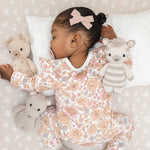 Luna + Luca Floral Jumpsuit + Bow | Milk & Baby