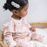 Luna + Luca Floral Jumpsuit + Bow | Milk & Baby