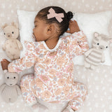 Luna + Luca Floral Jumpsuit + Bow | Milk & Baby