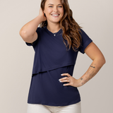 Everyday Asymmetrical Nursing T-shirt | Navy