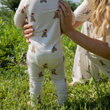 Santa Teddy | Bamboo Zip Pajamas