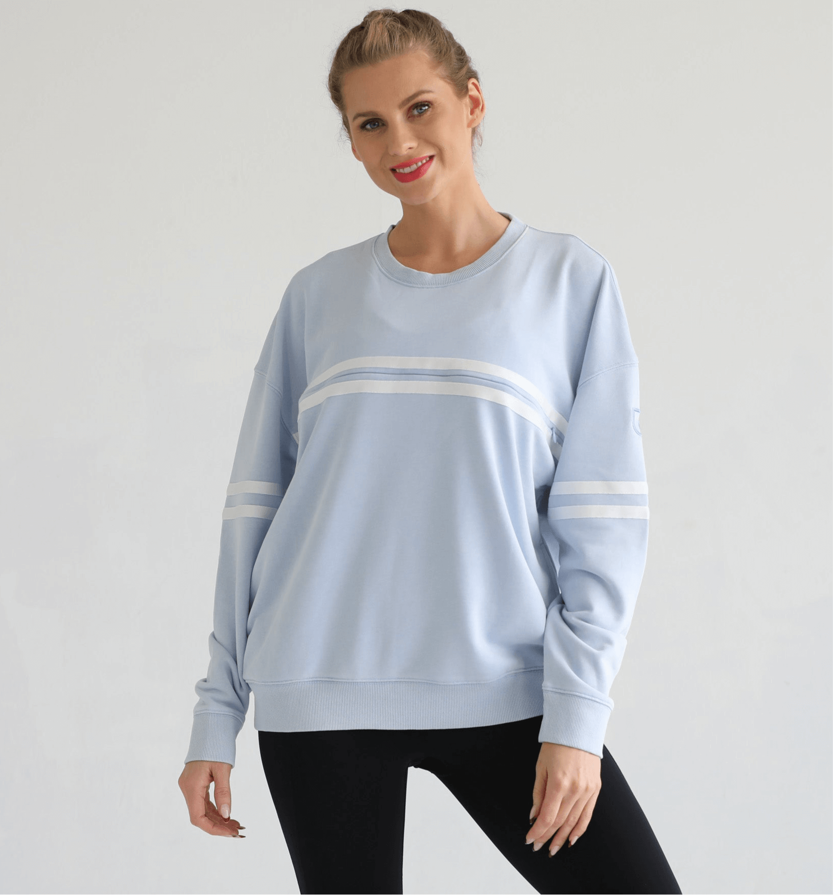 Celine Slouchy Nursing Pullover | Morning Haze | Milk & Baby