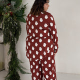 Vintage Santa | Women's Bamboo Button Up Lounge Set