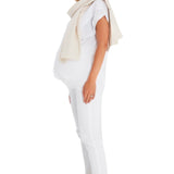 Handy Crossover Short Sleeve Cotton Maternity/Nursing Top