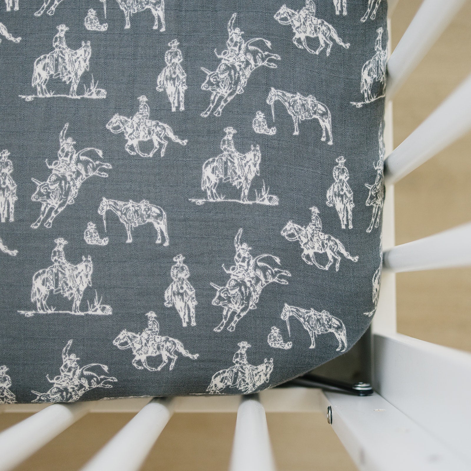 Wild West Muslin Crib Sheet | Milk & Baby