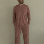 Men's Bamboo Pajamas | Red Gingham | Milk & Baby