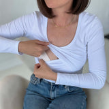 Little Breastfeeding Top | White