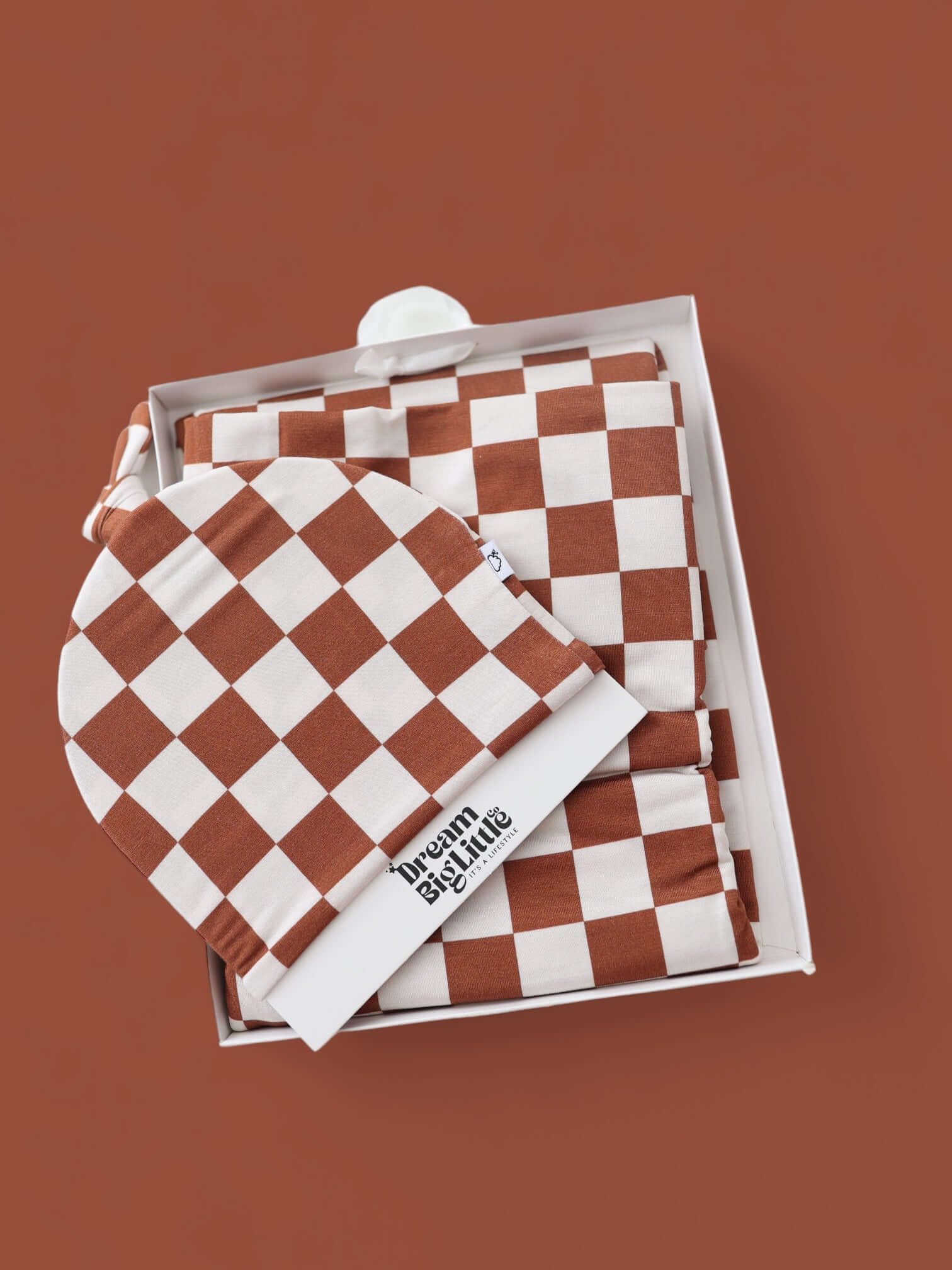 Copper Checkers Dream Swaddle Set | Milk & Baby