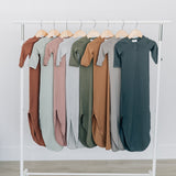 Dusty Rose Bamboo Knot Gown | Milk & Baby